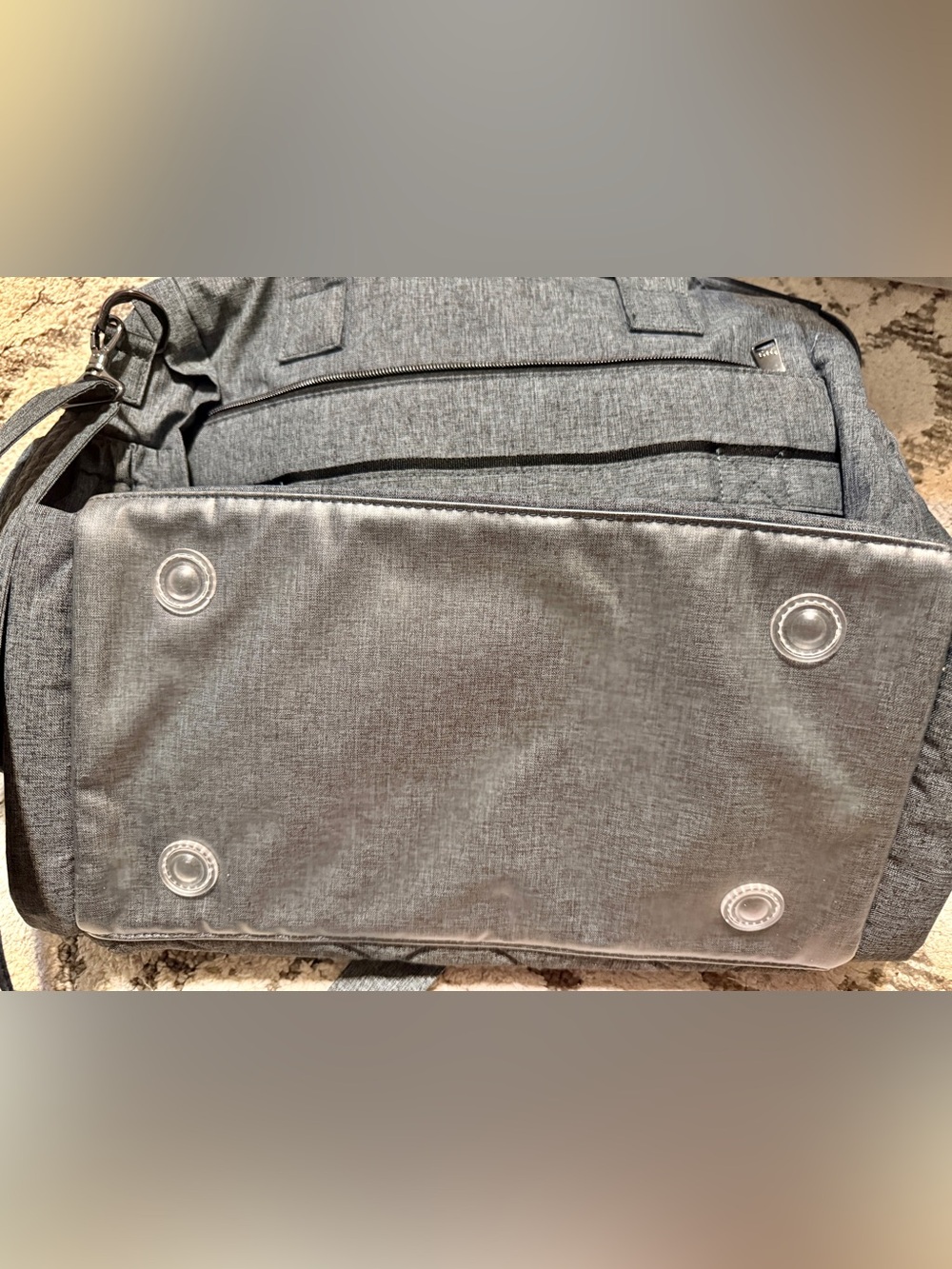 Lug Saunter Quilted Gray Kids Tote Baby Bag - Picture 6 of 8